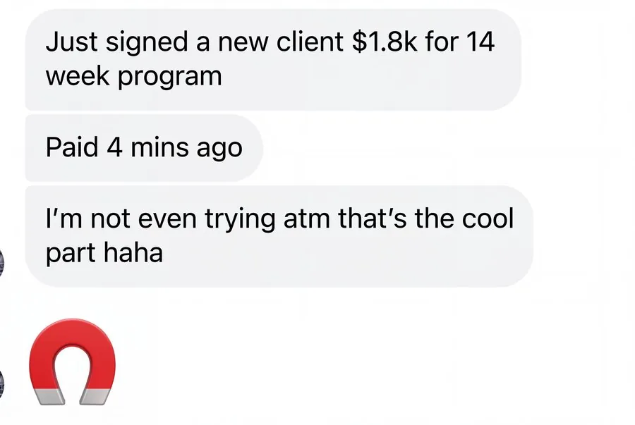 Client message about signing a new client