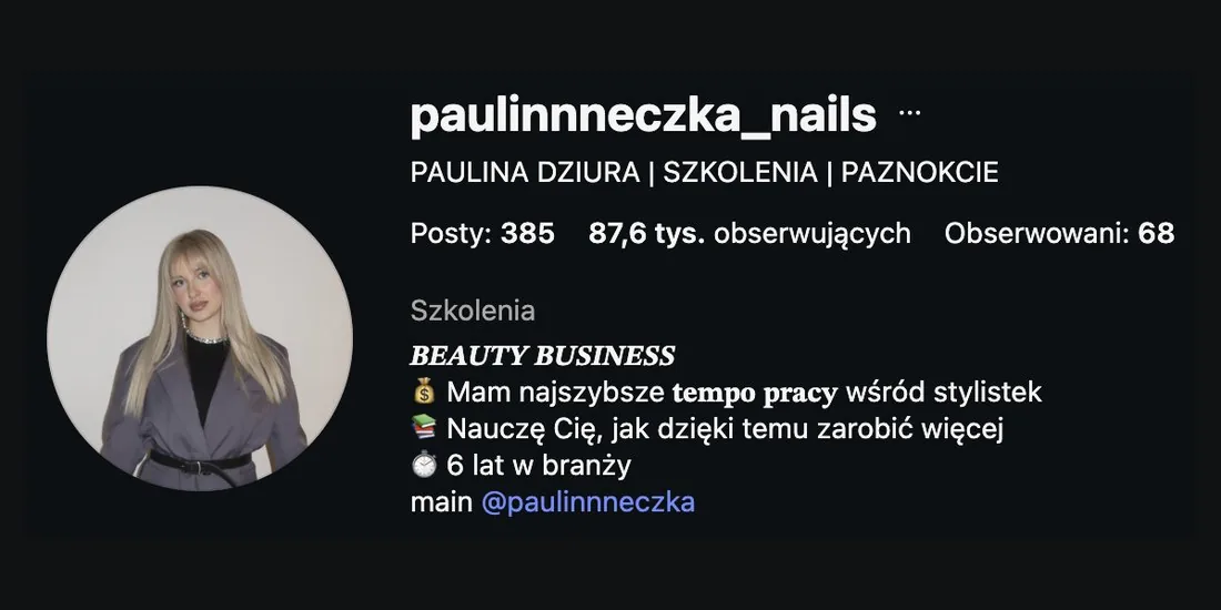 Client profile with 87.6 thousand followers